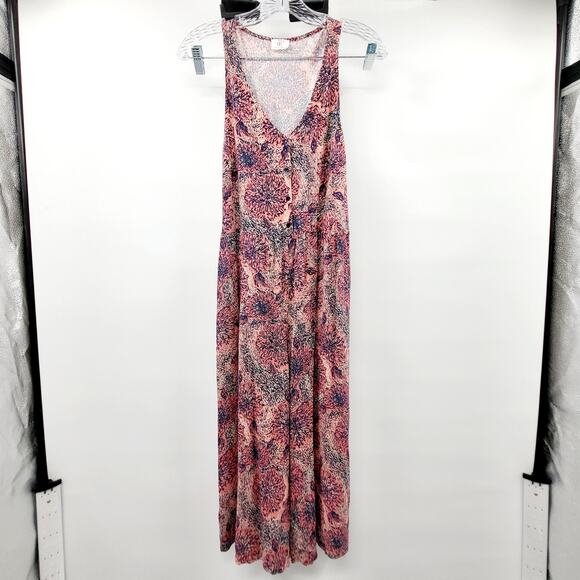 Zara TRF Salmon Pink Blue White Multicolored Sleeveless Romper Women's Size S - Picture 3 of 9